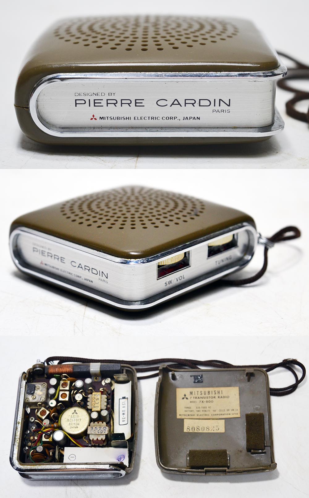 MITSUBISHI  MODEL 7X-800 (PIERRE CARDIN) AM RADIO