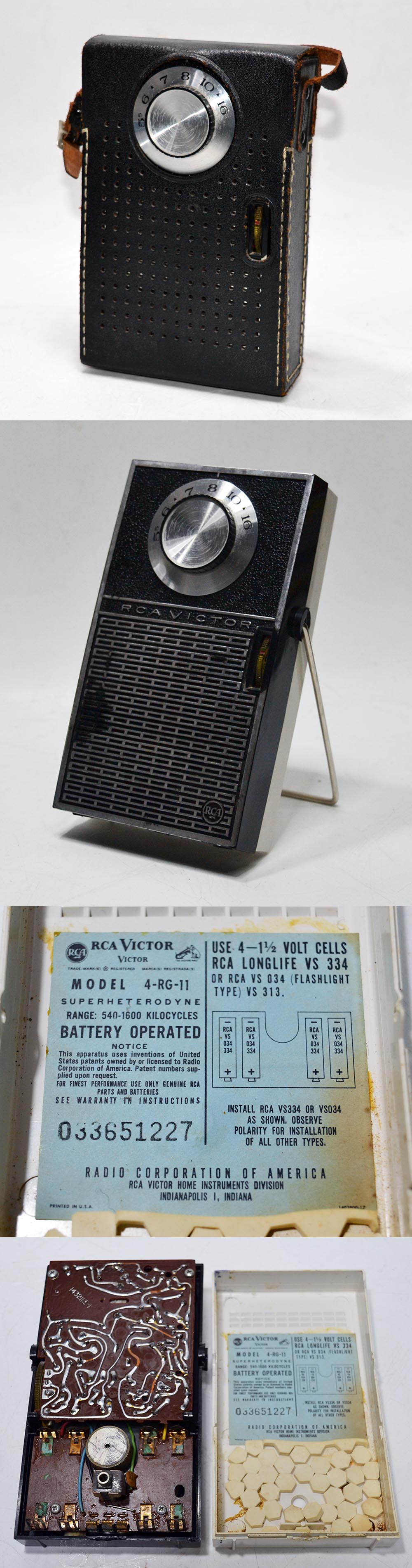 RCA VICTOR MODEL 4-RG-11 AM RADIO